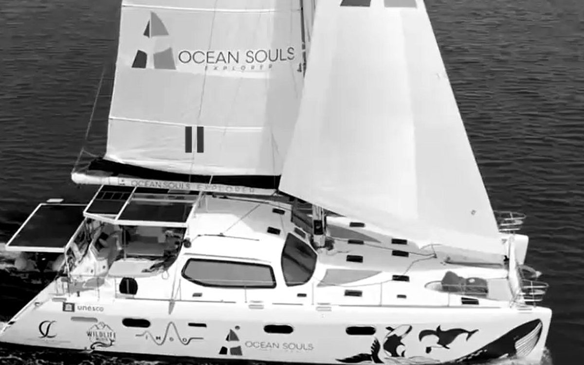 Privilège 585 Ocean Souls après refit et intégration solaire, sous voiles