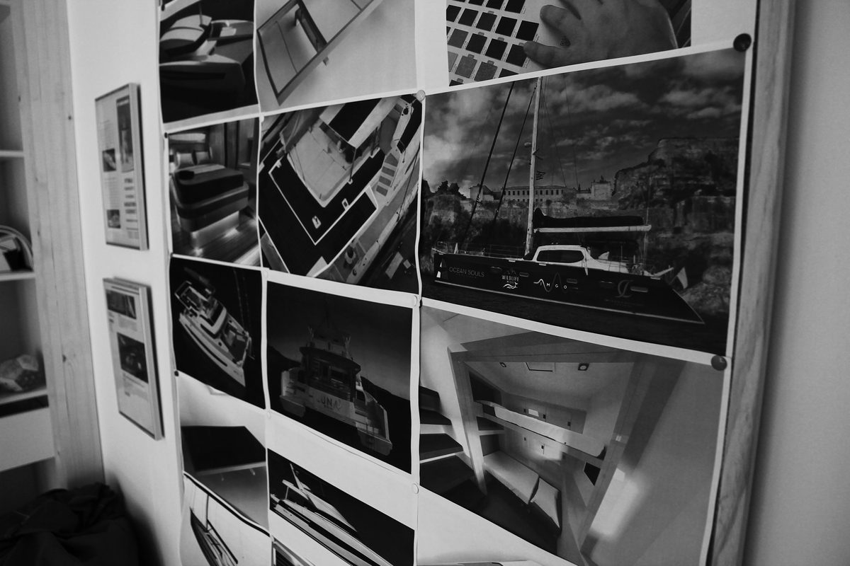 Moodboard et inspirations design au bureau d'études Nexus Marine — architecture navale et aménagement