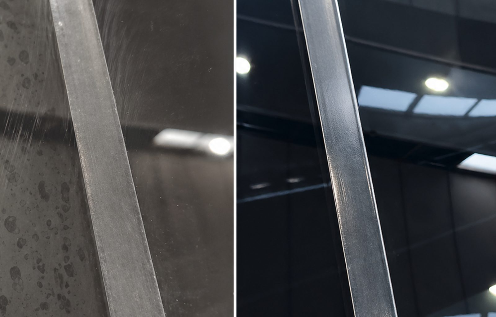 Inox et finitions yacht avant/après SEALS — effet miroir, brillance soutenue